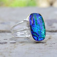 Handmade Ring, Fine Jewelry, Australian tripalet opal Ring, Halloween Rings Jewelry, Christmas Rings Jewelry, Boulder Opal Jewelry, Australian Opal Ring, Cosmic Consciousness, Silver Jewelry Rings, Self Worth, Gifts For Sister, Beaded Rings