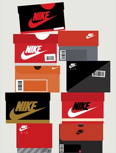 Nike Boxes, Plakat Design Inspiration, Jordan Shoes Wallpaper, Sneaker High Heels, Sneakers Illustration, Nike Wallpapers, Shoes Wallpaper, Work Hard Stay Humble