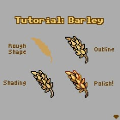 an old school computer game showing how to use the barley style in pixel art