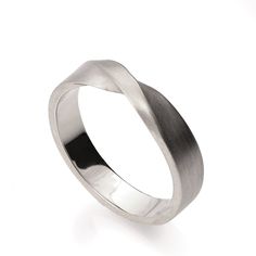 a silver ring on a white background