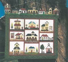 Little Village Down South Downloadable Pattern by Lavenderfield Quilt design Village Quilt Pattern, Hillside Houses Quilt Pattern, Hillside Houses Quilt, Summer Village Quilt, Freddy Moran House Quilts, Lazy Girl Designs, Happy Hollow, Emmaline Bags, Copyright Law