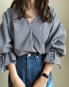 Korean Blouse, Fashion Top Outfits, Butterfly Knot, Causal Outfits, Trendy Fashion Tops, Modest Fashion Outfits, Girls Fashion Clothes