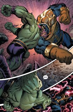 an image of the incredible hulk from avengers comics, with his arms out and fists out