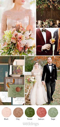 wedding color palettes for fall and winter