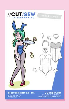 028 // BUNNY SUIT Suit Sewing Patterns, Bunny Cosplay, Tokyo Street Fashion, Cute Sewing Projects, Bunny Suit, Dress Patterns Free, Shirt Sewing Pattern, Creative Drawing Prompts, Suit Pattern