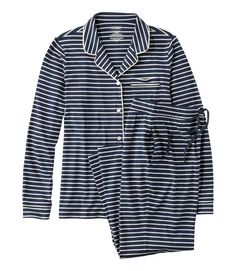 Women's Super-Soft Shrink-Free Button Front Pajama Set, Stripe | Pajamas & Nightgowns at L.L.Bean Striped Cotton Pajama Shorts For Pajama Party, Striped Relaxed Fit Sleepwear For Sleepover, Striped Long Sleeve Sleepwear In Relaxed Fit, Striped Long Sleeve Sleepwear With Relaxed Fit, Striped Long Sleeve Relaxed Fit Sleepwear, Casual Striped Sleepwear For Sleepover, Striped Relaxed Fit Sleepwear, Striped Relaxed Fit Pajama Shorts For Loungewear, Striped Cotton Sleepwear With Relaxed Fit