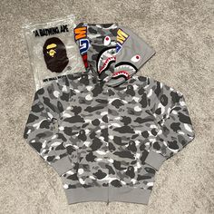 Armpit To Armpit M 22“ L 23'' Back Of Neck To Bottom Hem M 26“ L 27'' Be Sure To Double Check Your Measurement. Message Me If You Have Any Questions :) Blue Bape Hoodie, Bape Sweater, Dream Things, Cute Clothing Stores, Clothing Stores