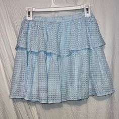 Nwt Light Blue Flowy Mini Skirt Size Small 13” Waist 16.5” Length Light Blue Ruffled Mini Skirt, Light Blue Casual Ruffled Skirt, Casual Light Blue Ruffled Skirt, Light Blue Flowy Skirt For Day Out, Blue Tiered Skirt For Day Out, Blue Mini Skirt With Ruffles, Blue Relaxed Skirt For Day Out, Casual Light Blue Ruffled Mini Skirt, Blue Cotton Tiered Skort