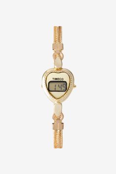 WCHRHTCHN - Heart Chain Watch Vintage Digital Watch, Chain Watch, Heart Watch, Los Angeles Apparel, Cute Watches, Heart Chain, Inspo Board, Necklace Heart, Vintage Heart