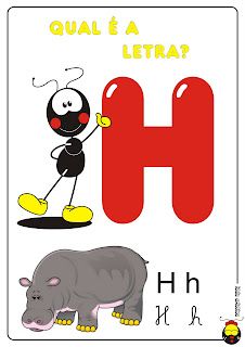 the letter h with an antelope and rhinoceros