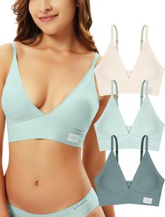 PRICES MAY VARY. MULTIPACK VALUE & MULTI-USE-Get 3 pairs of Comfort Seamless Bras for one great price. This perfect No Underwire Padded Bra is a great choice for everyday bra, low impact training bra, yoga bra, workout bra, gym bra, or as a nursing maternity bra, after surgery bra BUILT for LOW-IMPACT ACTIVITIES- This crop tank Cami bra deliver superior support & comfort during intense workouts,Classic full coverage pullover bra style for enhanced range of motion DESIGNED TO FIT: LIVONA's Sports Surgery Bra, Seamless Bras, Bra Workout, Wireless Sports Bra, Nursing Maternity, Workout Bra, Gym Bra, Cami Bra, Bra Style