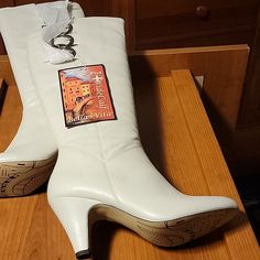 These Zippered And Wider Calf Boots With Buckle Adornments Have Never Been Worn. Stiletto Boots, Wide Calf Boots, Wide Calf, Calf Boots, Shoes Heels Boots, Me Too Shoes, Shoes Women Heels, Knee High, Heeled Boots