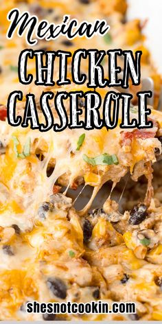 mexican chicken casserole with cheese and black olives