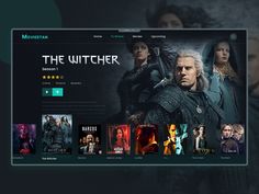 the web page for the movie streaming site, which is showing movies and shows characters