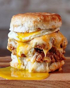 a sandwich with meat and cheese on it