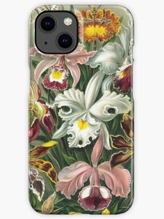 Orchid Vintage Botanical Illustration - Orchids Flower Biology Ernst Haeckel - Exotic Floral Nature Art iPhone Case Rainforest Flowers, Floral Iphone Case, Iphone Prints, Floral Iphone, Samsung Galaxy Cases, Vintage Art Prints, Orchid Flower