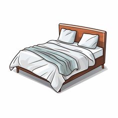 Bed Clipart in Minimalist Art Style: High-Res Vector & 4K Bed Clip Art, Bed Clipart, Publishing Industry, Email Marketing Campaign, Large Format Printing, Print Advertising, Magazine Layout, Stencil Painting, Web Banner