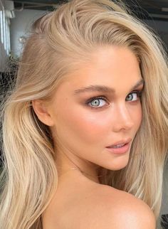 Green Eyes Blonde Hair, Natural Makeup Style, Blonde Hair Green Eyes, Blonde Hair Makeup, Makeup Looks For Green Eyes, Makeup For Blondes, Wedding Makeup Looks, Natural Wedding Makeup, Blonde Hair Blue Eyes