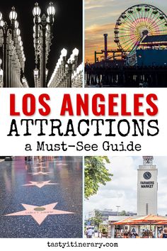 the las angeles attractions guide with text overlay