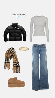 Cute Outfits Black Women, Low Rise Jeans Outfit, Thrift Store Clothes, Thrift Store Outfits, Jeans Outfit Winter, Jeans Pacsun, From Tiktok, Winter Fit