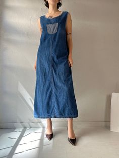 - Basic Edition denim maxi dress - 100% cotton  - Buttons at the sides - Tagged L  Bust: 21" Length: 50" Denim Maxi Dress, Denim Maxi, Style Expert, Dress 100, Dress Clothes For Women, Pattern Art, Favorite Outfit, Art Collection, Dress Outfits