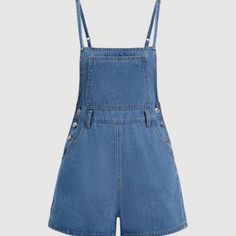 Shein Mod Ladies' Denim Overalls With Pockets ~New~ Color: Blue Denim Size: Medium Length:23.7 Inch, Waist Size:31.1 Inch, Hip Size:41.7 Inch, Straps Length:18.7 Inch, Inseam:3.5 Inch Too Late For Me To Return -Never Worn -Still In Bag -Message Me For Any Questions. :) Blue Overalls With Button Closure, Spring Denim Blue Button-up Overalls, Medium Wash Full-length Overalls With Pockets, Button-up Denim Overalls With Pockets, Cheap Non-stretch Denim Blue Overalls, Blue Overalls, Denim Overalls, Medium Length, Denim Women