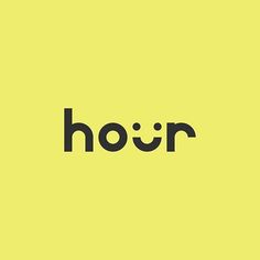 the word hoir written in black on a yellow background