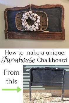 how to make a unique farmhouse chalkboard from this