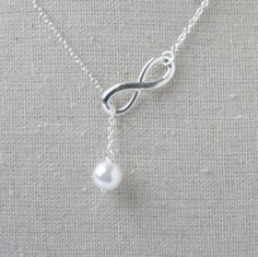 Jewelry Pearl Necklace, Eternity Necklace, Flower Girl Necklace, Necklace Infinity, Flower Girl Jewelry, Infinity Jewelry, Jewelry Pearl, Infinity Necklace, Necklace Wedding