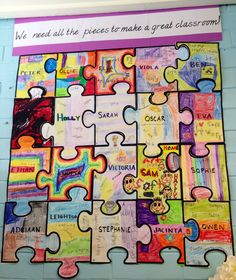 a colorful puzzle with words on it that say we need all the pieces to make a great classroom