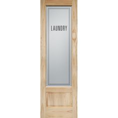 8'0" Tall Modern Laundry Glass Pine Interior Wood Door - Door Clearance Center Cheap Interior Doors, Mahogany Wood Doors, Kitchen Pantry Doors, Barn Door Pantry, Laundry Doors, Pine Interior, Modern Pantry, Glass Pantry Door, Glass Pantry