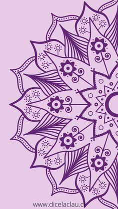 a purple and white circular design on a pink background