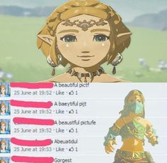 the legend of zelda character is shown in this screenshot