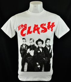 White TShirt The Clash punk Rock Crew Tee Size SXXL by 81times, $14.99 Punk Tee, Punk T Shirt, Tshirt Design Inspiration, Music Tees, Cheap T Shirts, Rock T Shirts, Cheap Shirts, Shirt Design Inspiration