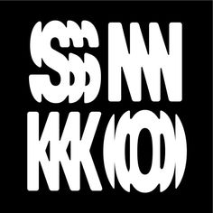 the letters are white and black on a black background that says ssn kw koo