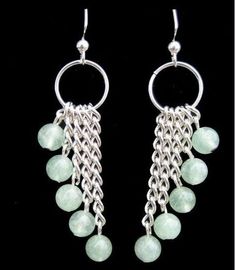 Homemade Jewelry Ideas How To Make, Crystal Earrings Diy, Jade Gemstone, Golden Jewelry, Diy Schmuck