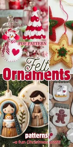 the cover of felt ornaments is shown