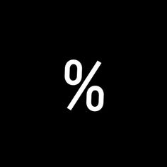 a black and white logo with the word % on it