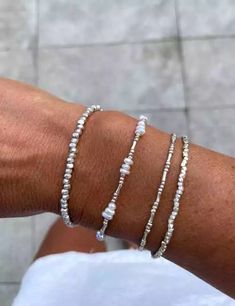 Nugget Bracelet, Jewelry Bracelets Silver, Silver Jewelry Handmade, Silver Accessories, Christmas 2024, Jewelry Inspo, Ear Jewelry