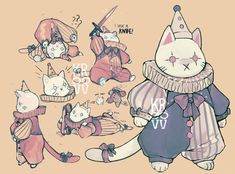 an image of cats dressed up in costumes