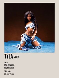 minimal aesthetic polaroid album poster for the self titled debut album by tyla Tems Album Cover Wallpaper, Album Cover Tyla, Female Artist Album Covers, Tyla Album Cover Poster, Water Tyla, Singer Posters, Music Title, Celebrity Posters, Butterfly Songs