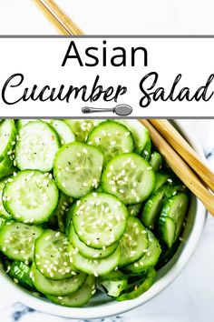 Simple Cucumber Recipes, Quick Salads Easy, 2023 Meals, Quick Salad Recipes, Salad Macaroni, Improving Health, Luau Food, Salad Cucumber, Asian Cucumber Salad