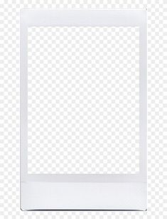 an empty white square frame on a transparent background