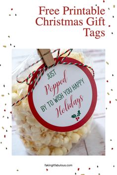 a christmas gift tag with the text free printable