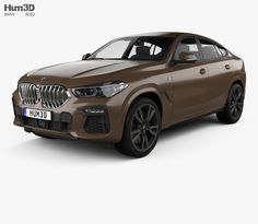 a brown bmw suv on a white background