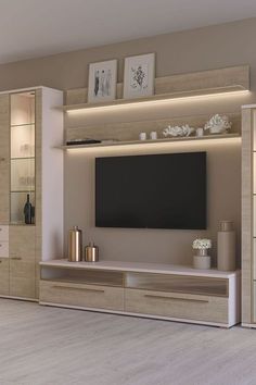 Tv Stand Decor Living Room, Takken Decor, Living Room Wall Units, Tv Stand Decor, Tv Cabinet Design, Latest Living Room Designs, Home Hall Design, Interior Design Your Home, Hall Interior Design