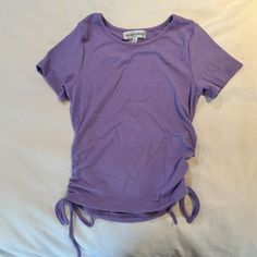 Never Worn Nwot Purple Shirts, Purple Tshirt, Fitted Tshirt, Knotted Shirt, Baggy Shirt, Purple Fits, Purple Shirt, Tie Colors, Workout Tshirts