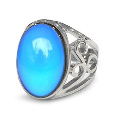 PRICES MAY VARY. An oval statement mood ring, stone size: 13mm(W) x 18mm (L), for men and women. Mood Stone changes colors with your body temperature and reveals your inner emotions Ring Size: 6, 7, 8, 9, 10 Come with a nice gift bag and a color chart A great gift for yourself, or for anyone! ● This is an oval Mood Ring, with intricate designs at sides. 
 
 ● Mood Stone measures 13mm(W) x 18mm(L) 
 
 ● Mood Stone is made of crystal and is super thermo sensitive. The stone changes in a cycle of v Mystical Oval Cabochon Rings, Color Changing Ring, Mood Stone, Mood Jewelry, Middle Finger Ring, Mood Colors, Mood Ring, Wants And Needs, Women's Rings