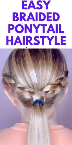 Cute Ponytails With Braids, Little White Girl Braid Styles Ponytail, Low Pony Cheer Hairstyles, Braid Into Ponytail Hairstyles, Modern Pigtails, Ponytail Hairstyles For Straight Hair, Cheer Low Pony Hairstyles, Girls Ponytail Hairstyles, Girls Braided Ponytail