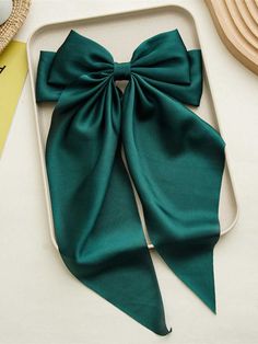 Color: Wine Red, Beige, Green, Dark Blue Material: Satin Package Size: 10*5*1 ? cm Weight: 0.035 ?kg Package Content: 1 x Women's Hairpin 
 Note: Due to the difference between different monitors, the picture may not reflect the actual color of the item. Ribbon Hair Clip, Solid Stain, Ponytail Clip, Bow Fashion, Metal Hair Clips, Bow Ribbon, Spring Hairstyles, Ribbon Hair, Kids Hair Accessories